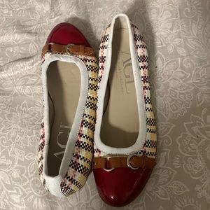 Attilio Guisti Leombruni A.G.L. Monika Multicolored Cap Toe Ballet Flats Italy